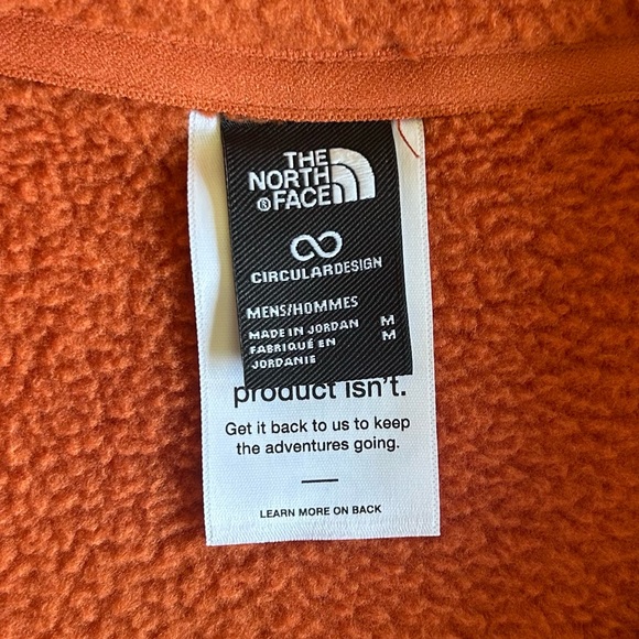 The North Face Yumiori Fleece Orange Jacket - Men’s Medium full zip - Picture 4 of 5